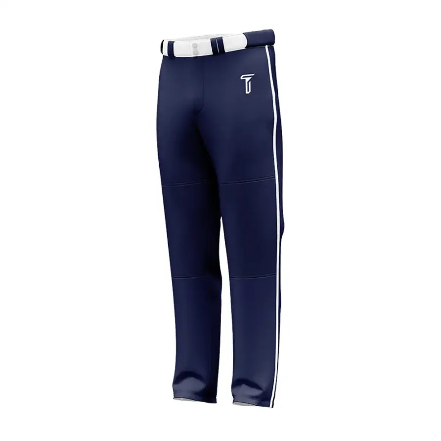 TONTON Premium-Baseballhosen in navyblau mit weißen Kontrastpaspeln – hochleistungsfähiger athletischer Schnitt