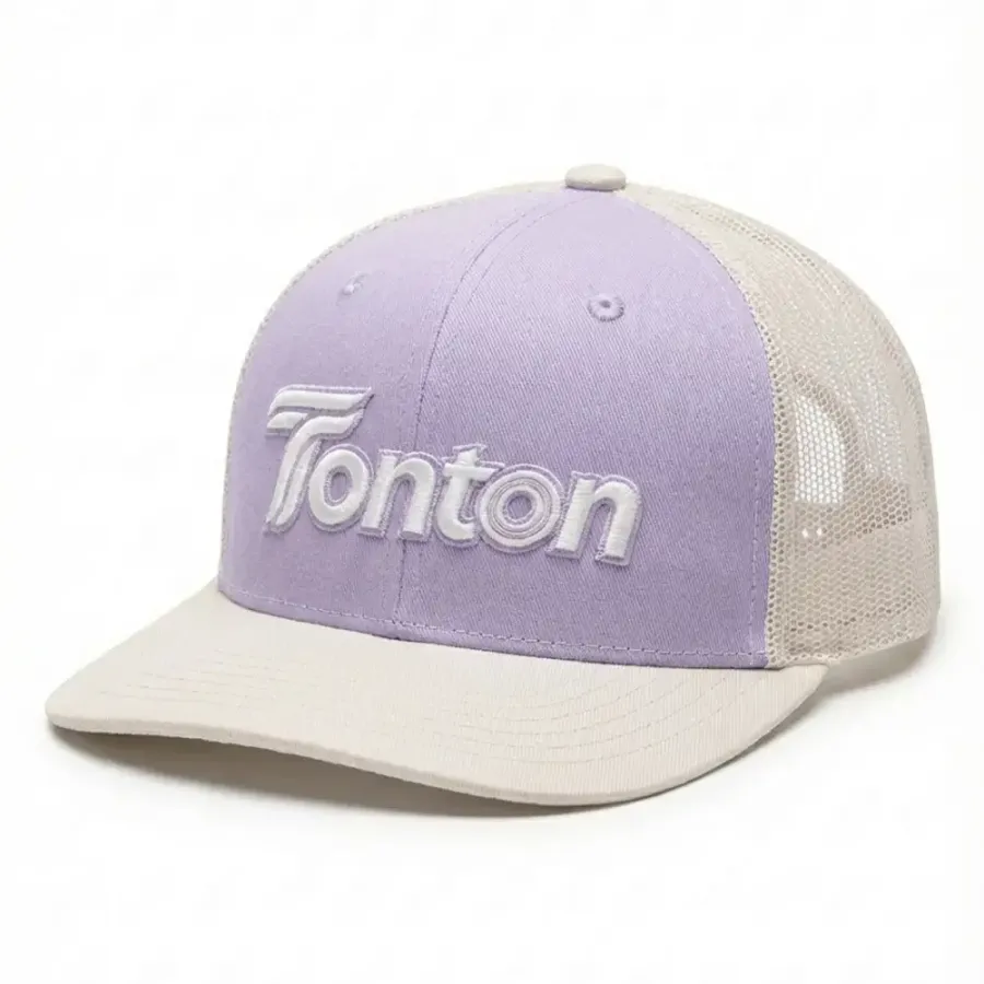 TONTON-Pastell-Lavendel- und Cremefarbene Mesh-Baseballcap – stylisches, individuelles Headwear für Jugendliche und Lifestyle