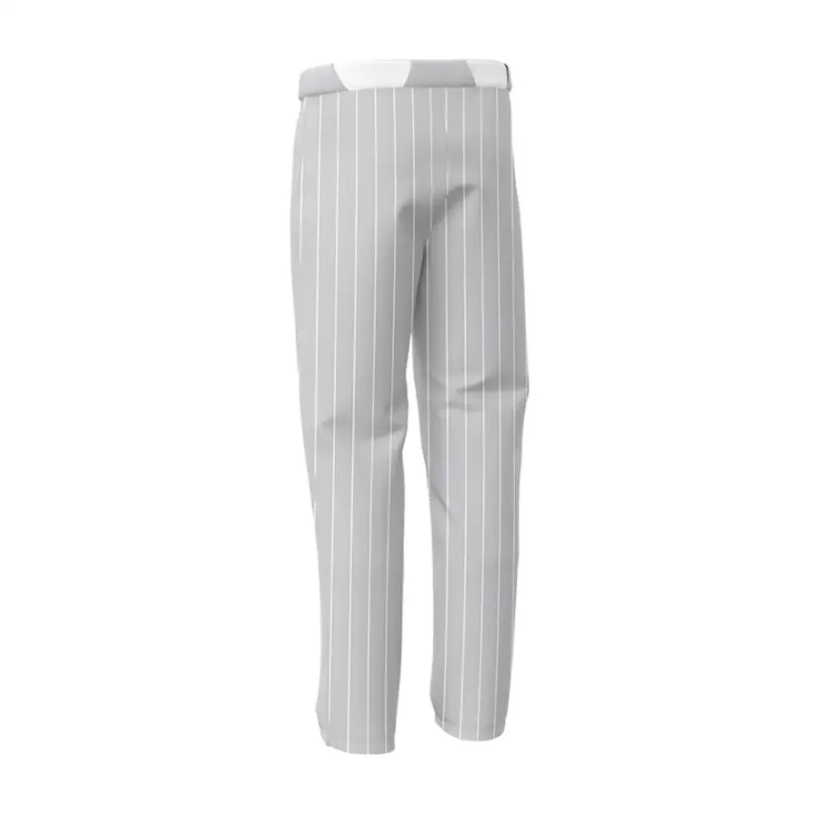 TONTON Vintage-Grau-Pinstripe-Baseballhosen – professioneller Heavyweight-Stoff für Mannschaftsuniformen