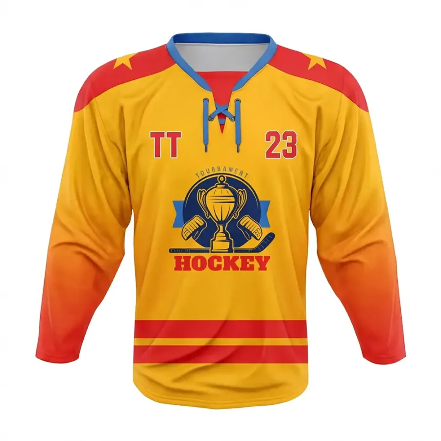 TONTON-Leibchen in lebendigem Orange für Hockey – professionell sublimiertes, individuell gestaltetes Ligatrikot