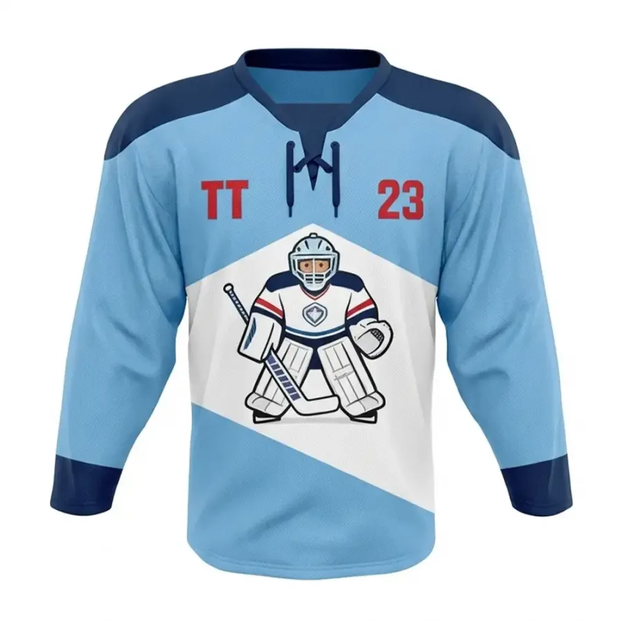 TONTON Himmelblauer individueller Hockeytrikot – atmungsaktive Performance-Teamuniform
