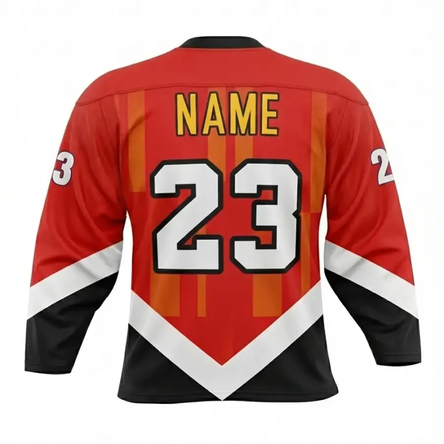 TONTON-Sturmrot- und Orangefarbene Torwart-Jersey – individuell sublimierte Championship-Edition