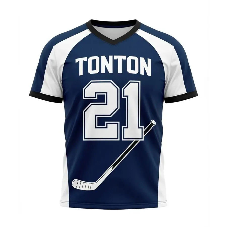 TONTON Trikot Nr. 21 in Navy und Weiß für Hockey-Training – Leistungsstarke Team-Ausrüstung für Athleten