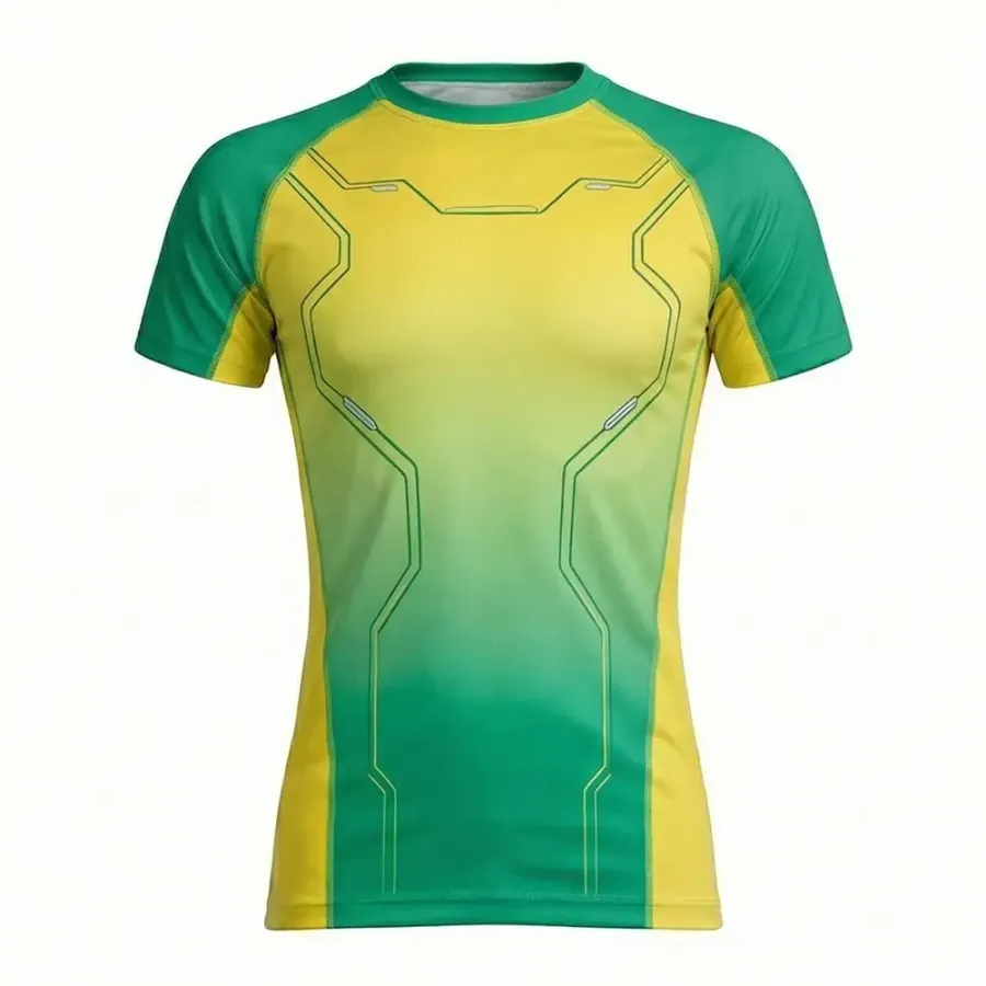 TONTON Tech Armor Gradient Herren-Trainings-Rashguard – Hochkomprimierter Sitz mit Matte-Burn-Schutz