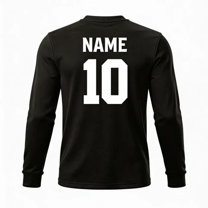 tonton black custom lacrosse shooting shirt back view featuring personalized name and number 10
