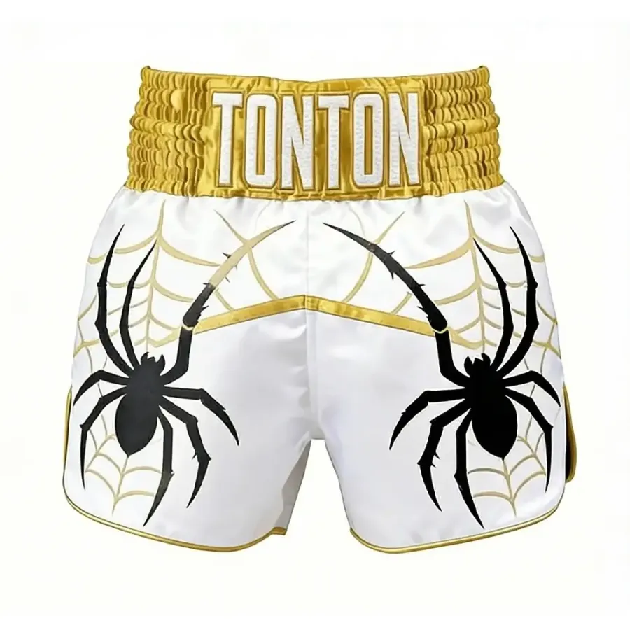 Shorts de kickboxing Tonton cu grafic „păianjen” – Înțesături consolidate, echipament profesional ușor