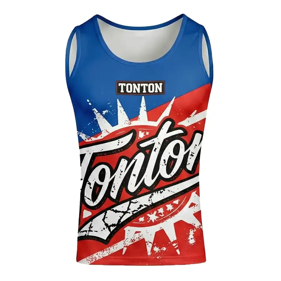 TONTON Retro-Athletik-Graphic-Wrestling-Singlet – atmungsaktives High-Performance-Kompressionsoberteil