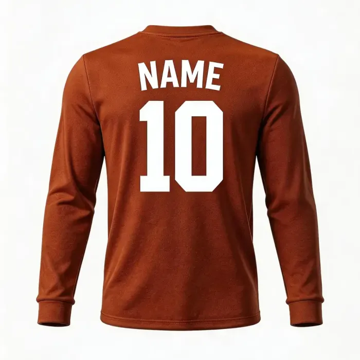 tonton brown custom lacrosse shooting shirt back view displaying name and number 10 team uniform