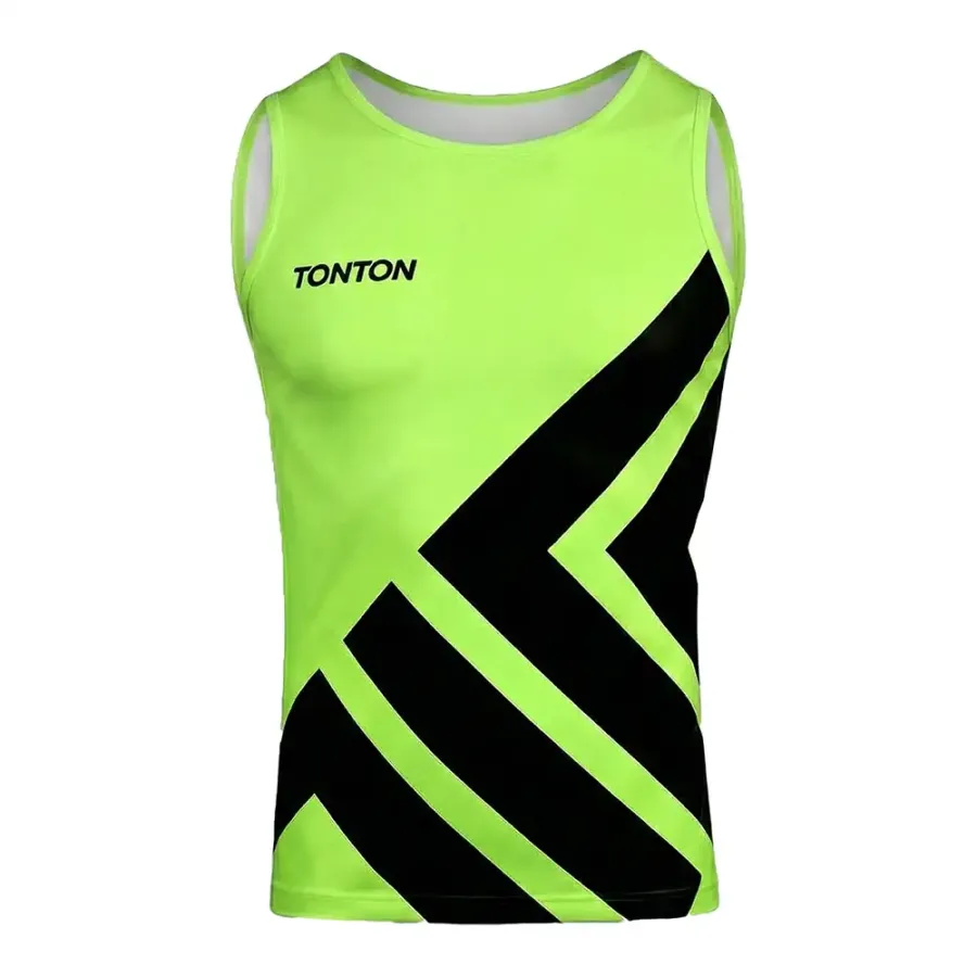 TONTON Elite Neon-Stripe Wrestling-Singlet – ultradichtes, professionelles Combat-Kompressions-Outfit