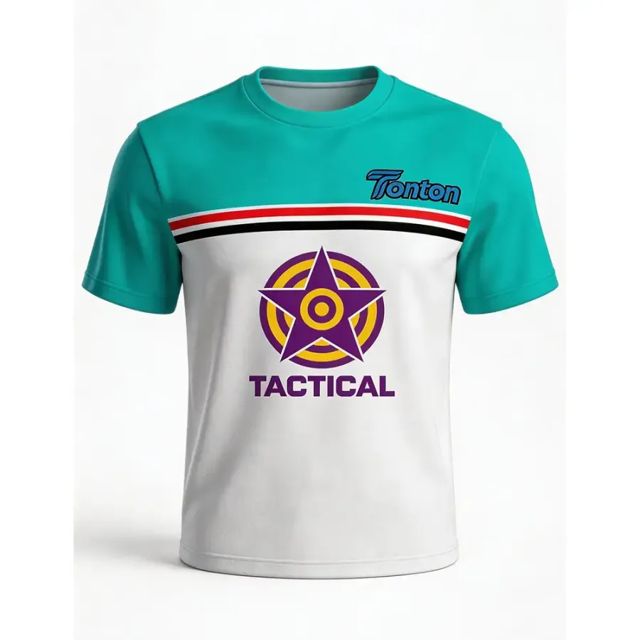 TONTON Tactical žvaigždžių rašto laukinio tinklinio šaudymo marškinėliai – treniruočių įranga su saulės apsauga (UPF 30+)