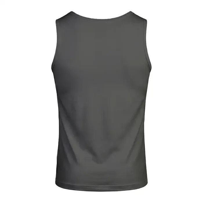 tonton dark grey custom wrestling base layers back view minimalist athletic tight-fitting vest