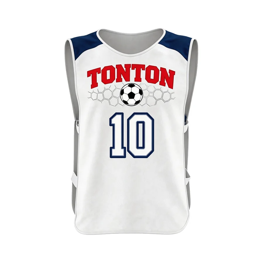 Vestă de antrenament profesională pentru fotbal TONTON Classic White – Echipament rezistent și economic