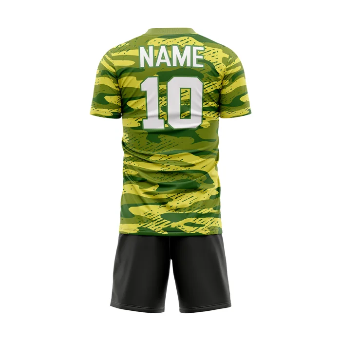 Back view of tonton custom camo football kit with player name and number 10.