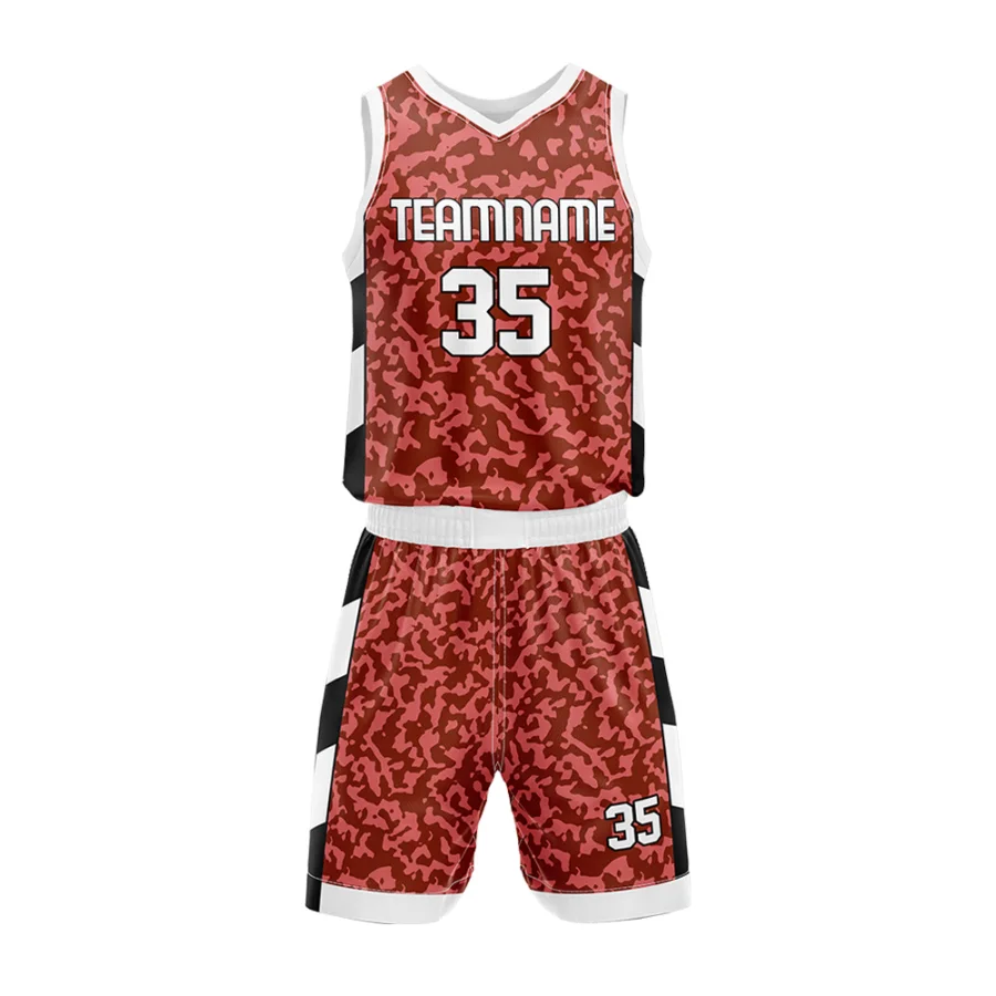 TONTON-Rot-Weiß-Tarnung-Basketballtrikot – individuell gestaltbares Logo, komplett sublimationsgedruckt