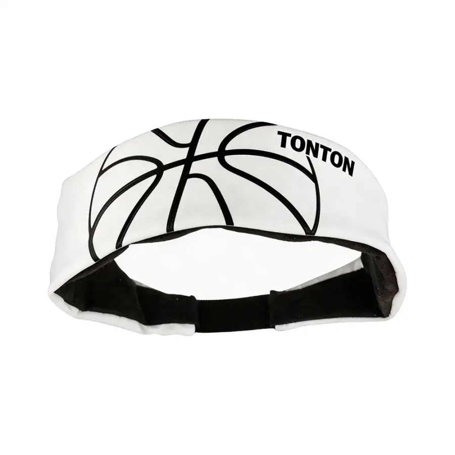 Diadema de baloncesto TONTON minimalista en blanco y negro – Accesorio de alto rendimiento ultraabsorbente