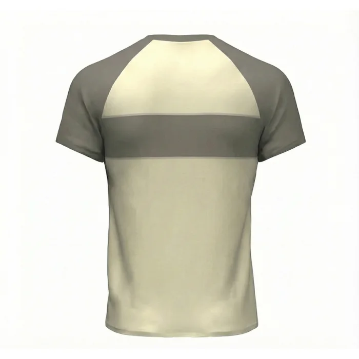 tonton beige and grey custom boxing jersey back view minimalist athletic fightwear
