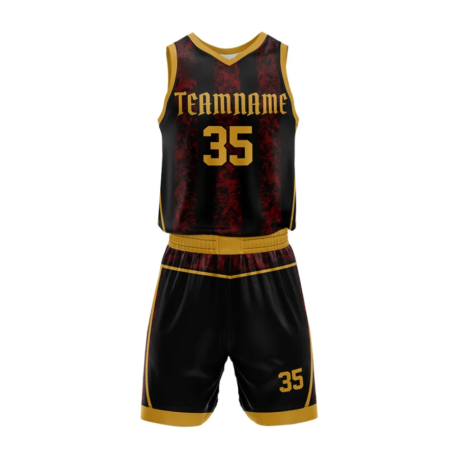TONTON-Schwarz-Rot-Feuer-Grafik-Basketballtrikot – Racerback-Design mit atmungsaktivem Mesh für sportliche Aktivitäten