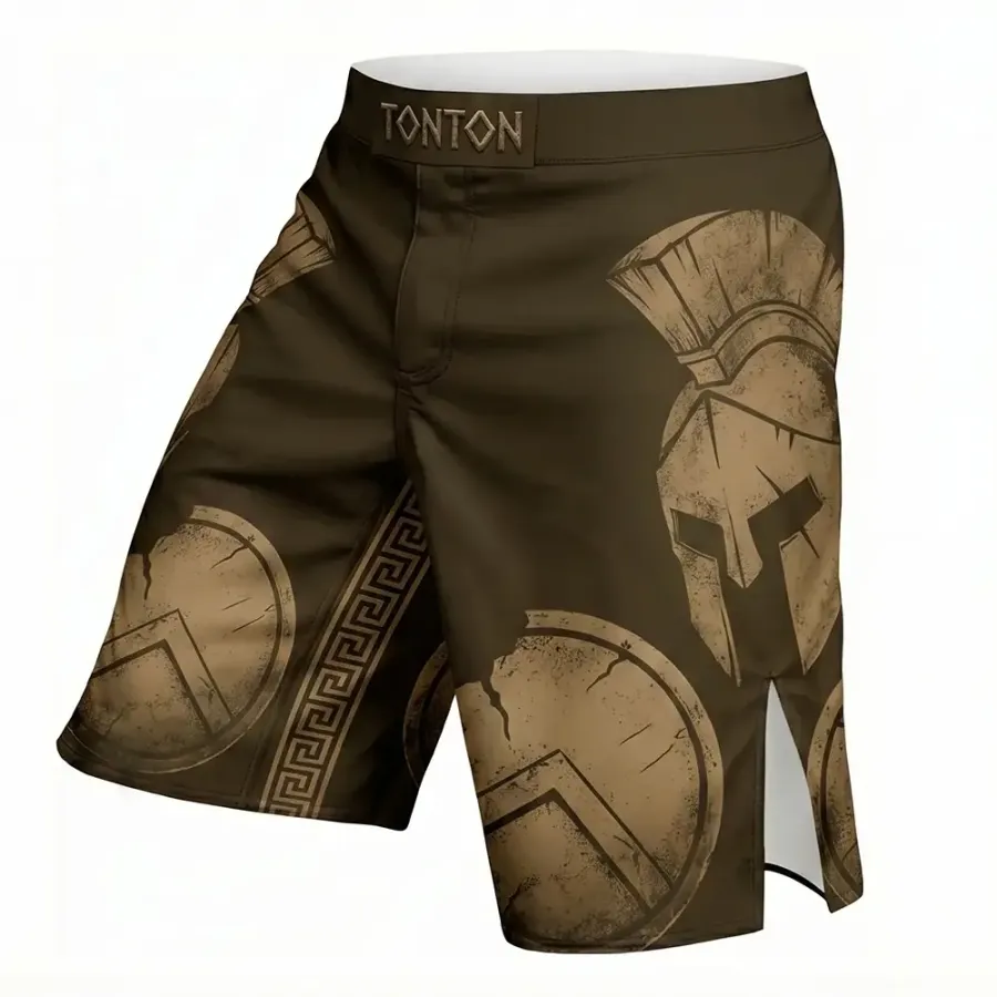 TONTON Spartan Warrior Professional MMA-Shorts – Vierwegestretch-Einsätze für maximale Beweglichkeit