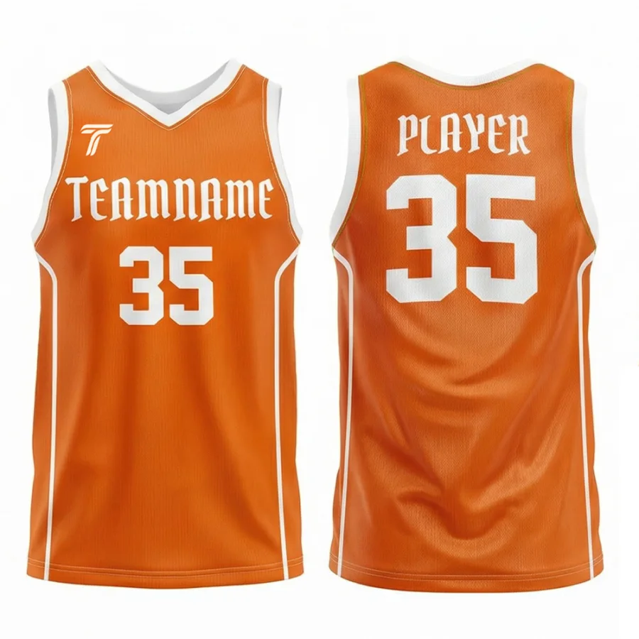 TONTON-Trainings-Trikot für Basketballteams in lebendigem Orange – atmungsaktive, schnell trocknende Sportausrüstung