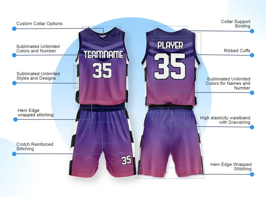 Basket-ball Uniformes de match