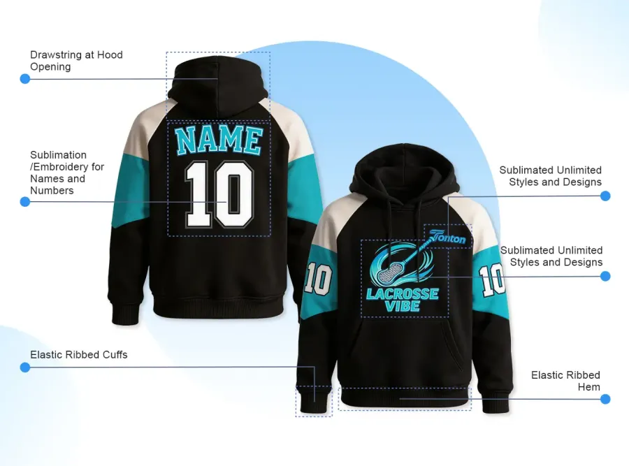 Lacrosse Hoodies och uppvärmningskläder